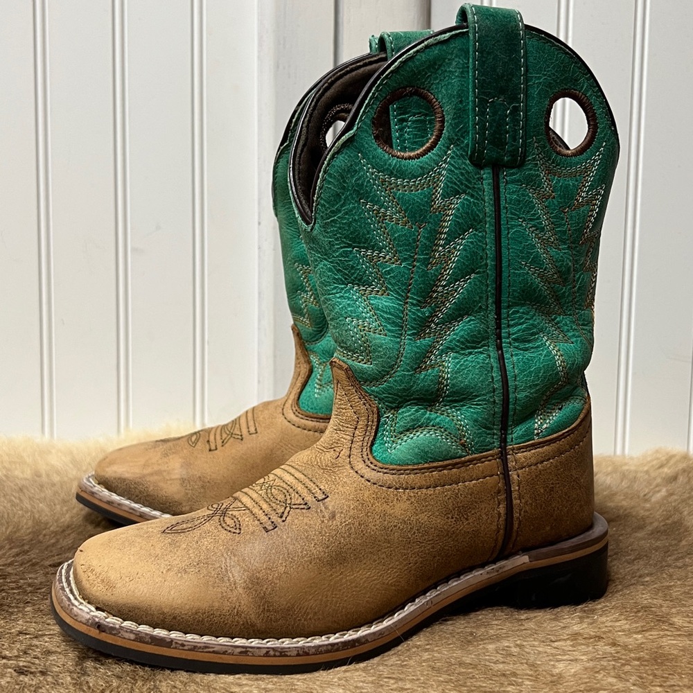 Smoky Mountain Boys Jesse Teal Cowboy Boots 1 Western - Picture 6 of 6